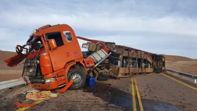 Photo of Dos personas fallecen en accidente de camión en ruta 5 norte cerca María Elena