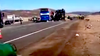 Photo of 7 muertos en choque frontal de Pullman Bus con camión