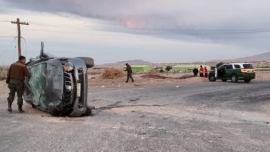Photo of Un muerto en volcamiento de vehículo en ruta B25 sector Enaex