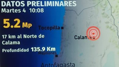 Photo of Sismo en Calama de 5.2 Richter con fuerte ruido