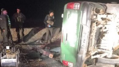 Photo of Vehículo de carabineros volcó en ruta 5 norte