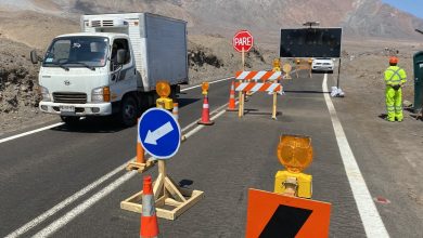 Photo of Anuncian desvíos y cortes de tránsito en Cuesta Paposo por trabajos de instalación de mallas para protección de taludes