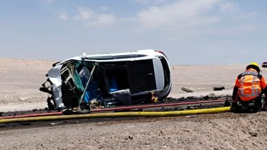 Photo of 1 fallecido y un herido tras brutal colisión frontal e incendio de camión con vehículo menor