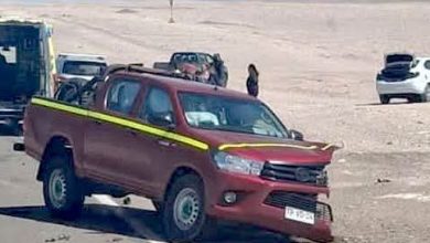 Photo of Colisión frontal de camioneta con auto en ruta a Chiu Chiu CH21