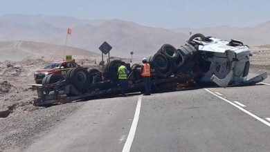Photo of Camión cargado con cátodos de cobre volcó en RT