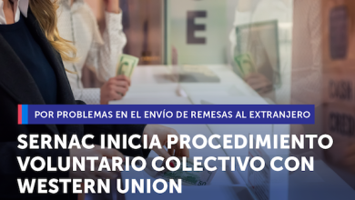 Photo of SERNAC INICIÓ PROCEDIMIENTO VOLUNTARIO COLECTIVO CON WESTERN UNION POR PROBLEMAS EN EL ENVÍO DE REMESAS AL EXTRANJERO