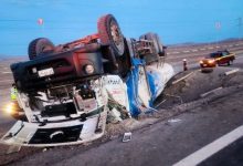 Photo of Camión cargado con combustible volcó en la ruta 5 norte cerca de Pozo Almonte